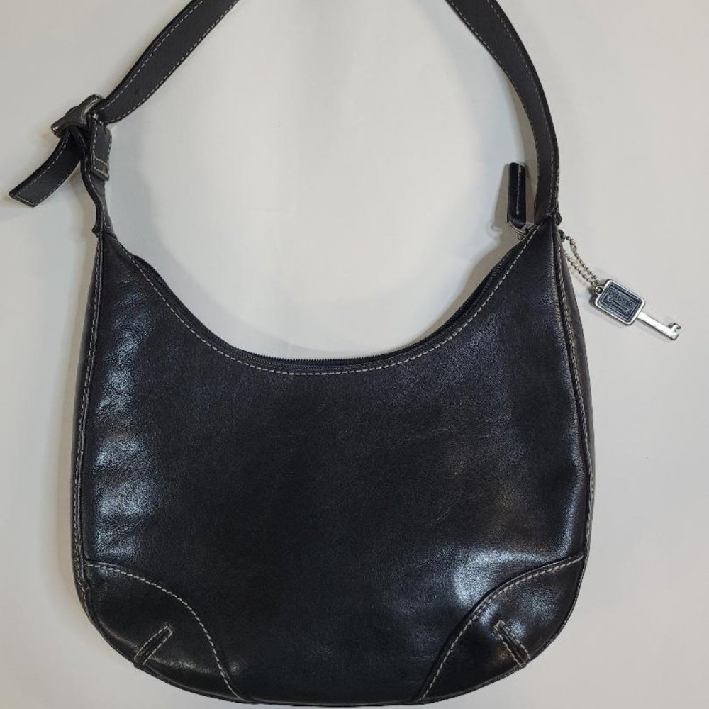 Fossil Black Leather Shoulder Purse